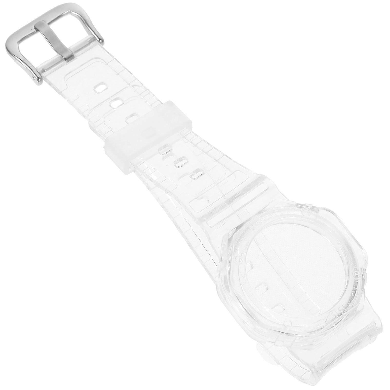 Transparent Silicone Watch Band for Decorate Compatible with AirTag Flexible and Thin Strap