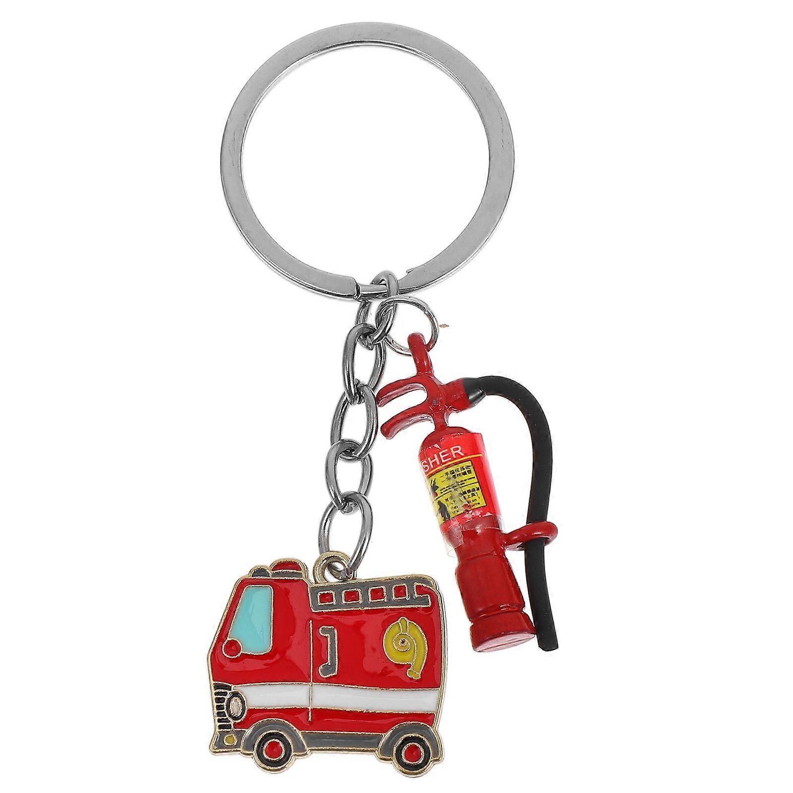 Firefighter Keychain Pendant | Creative Firefighting Theme Keyring | Durable Compact Design | Stylish Accessory for Bags & Decorative Use | Ideal for