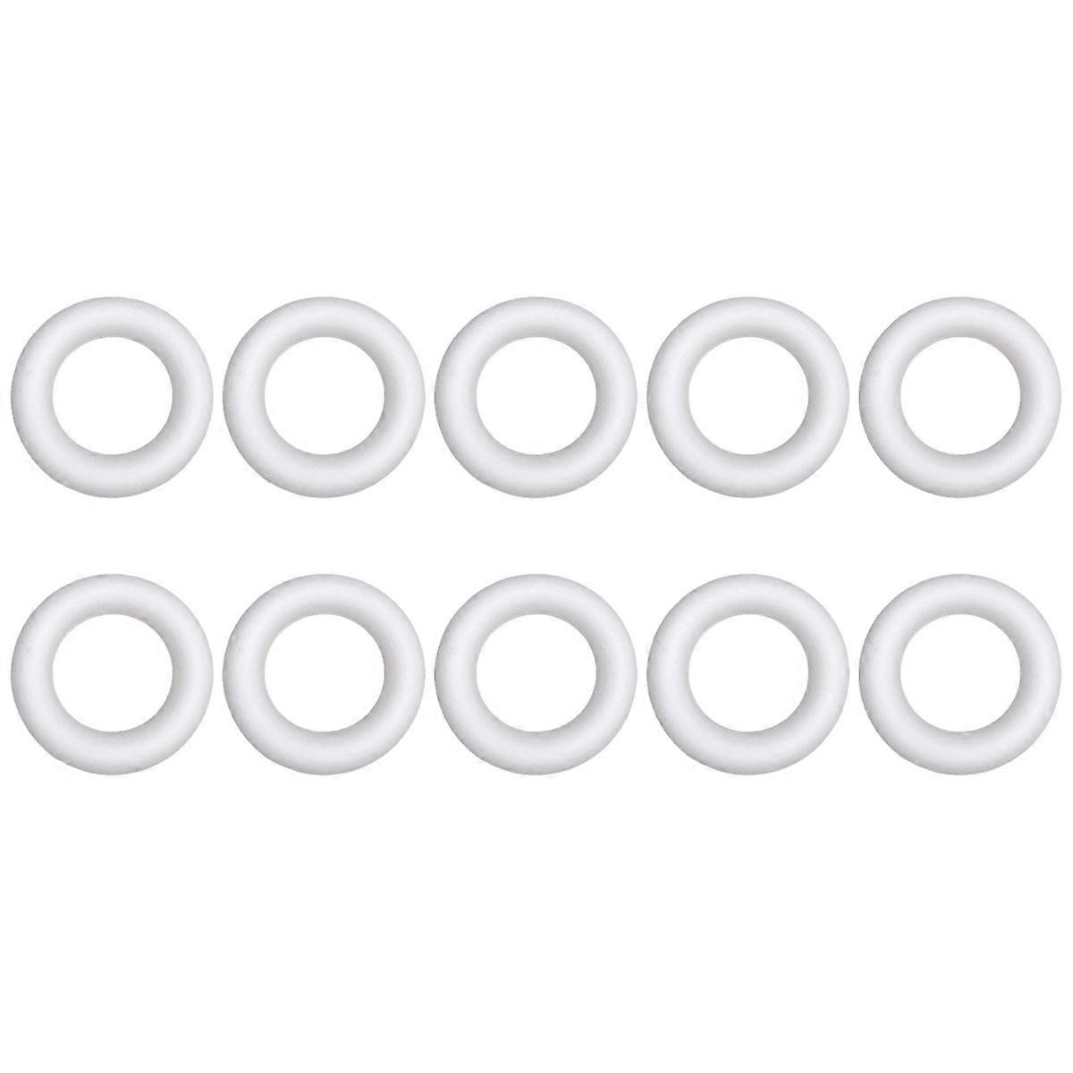 Circular Ring Solid DIY Accessory for Kid 10Pcs White Art Painting Material