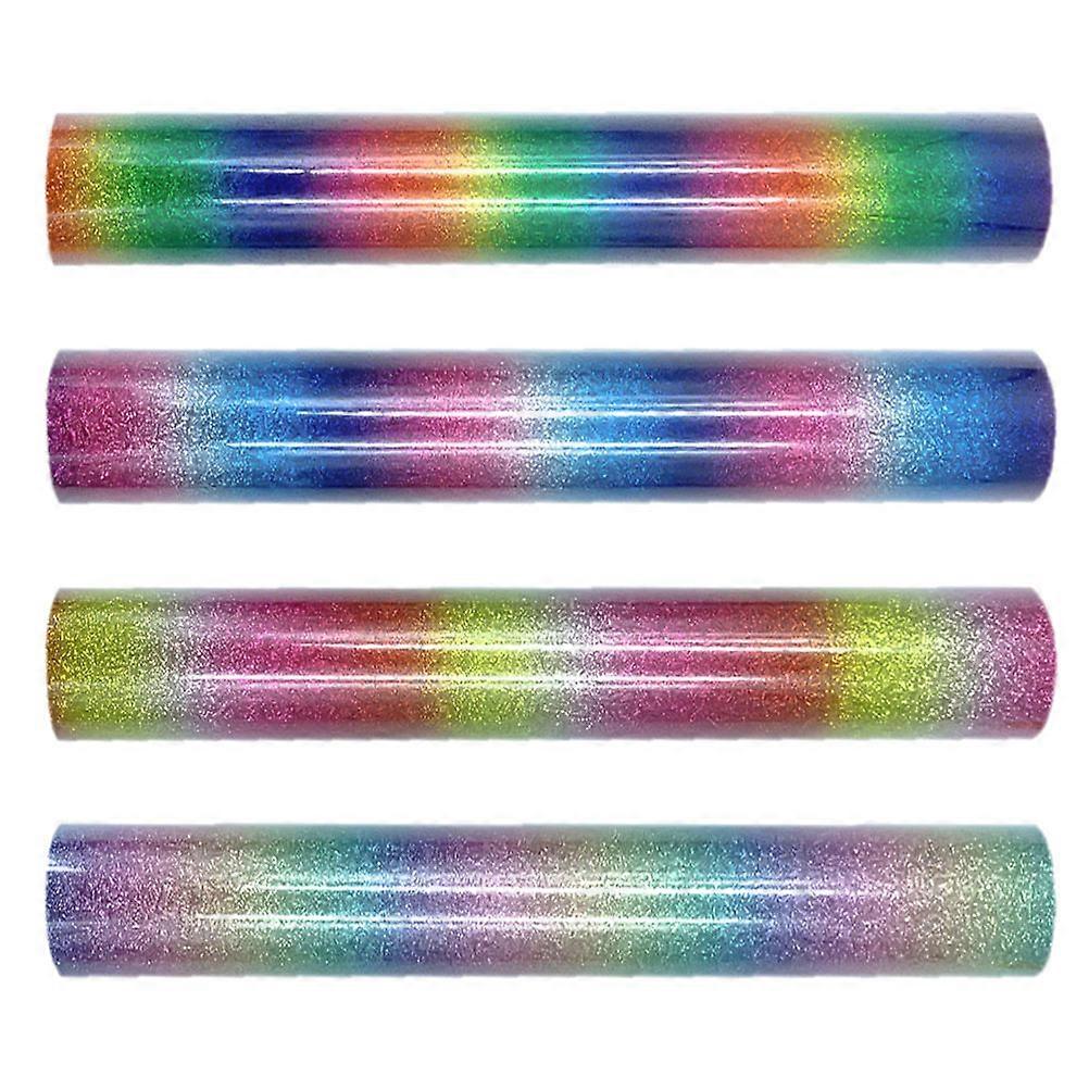DIY Engraving Transfer Films 4Pcs Heat Transfer Foil Suitable For Clothing And Crafts 30X25Cm Multi Color