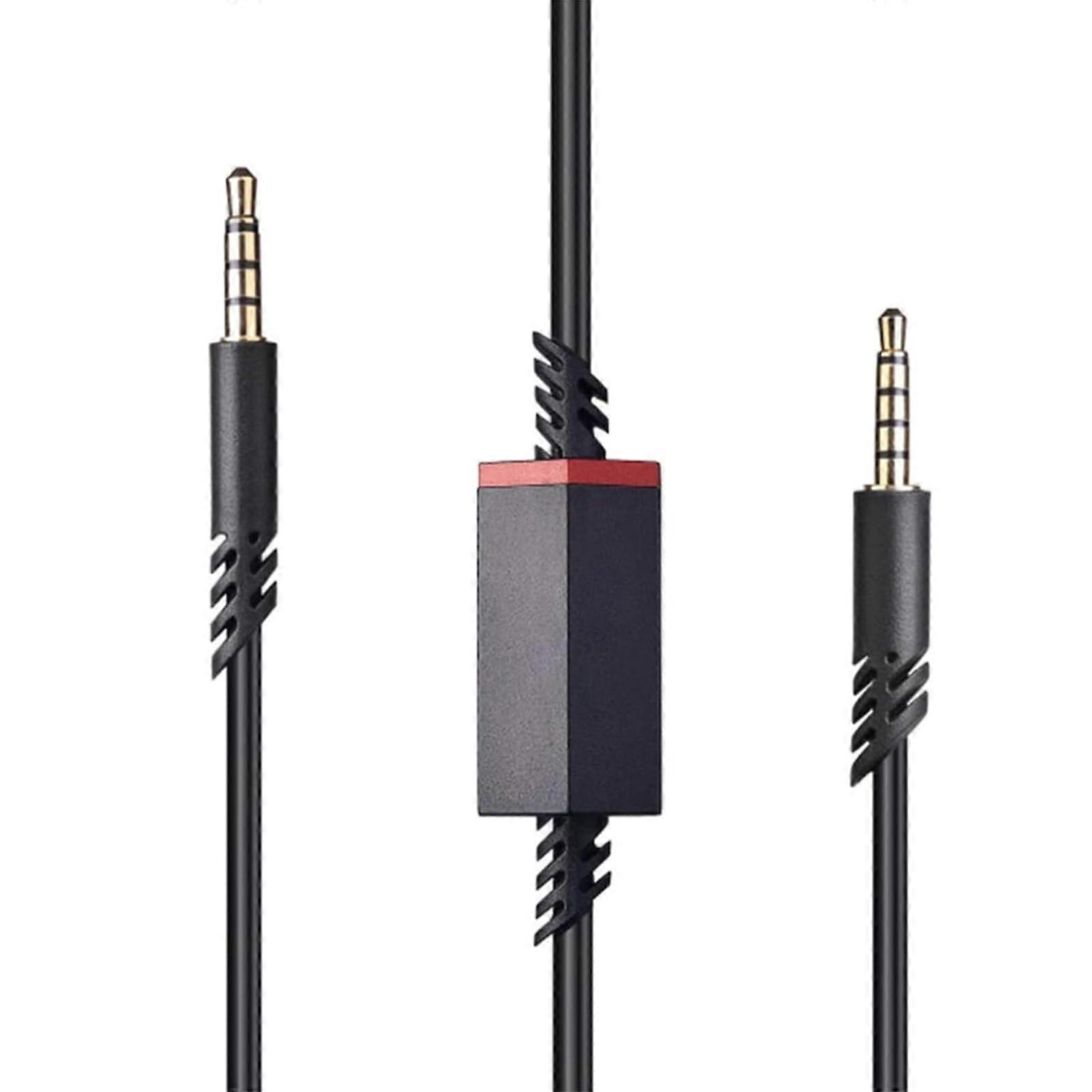 Replacement Audio Aux Cable with Volume Control For Astro A10 A30 A40 A40TR A50 Headset 2m 3.5mm Jack Black/Red PS5/PS4