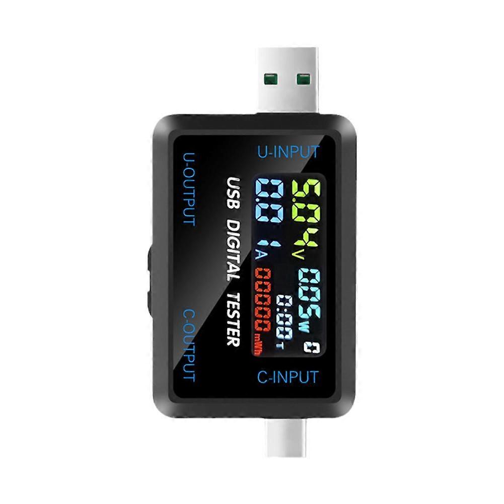 For USB Tester Multifunctional Power Meter 0-150W Capacity Voltage Current Temperature Monitor