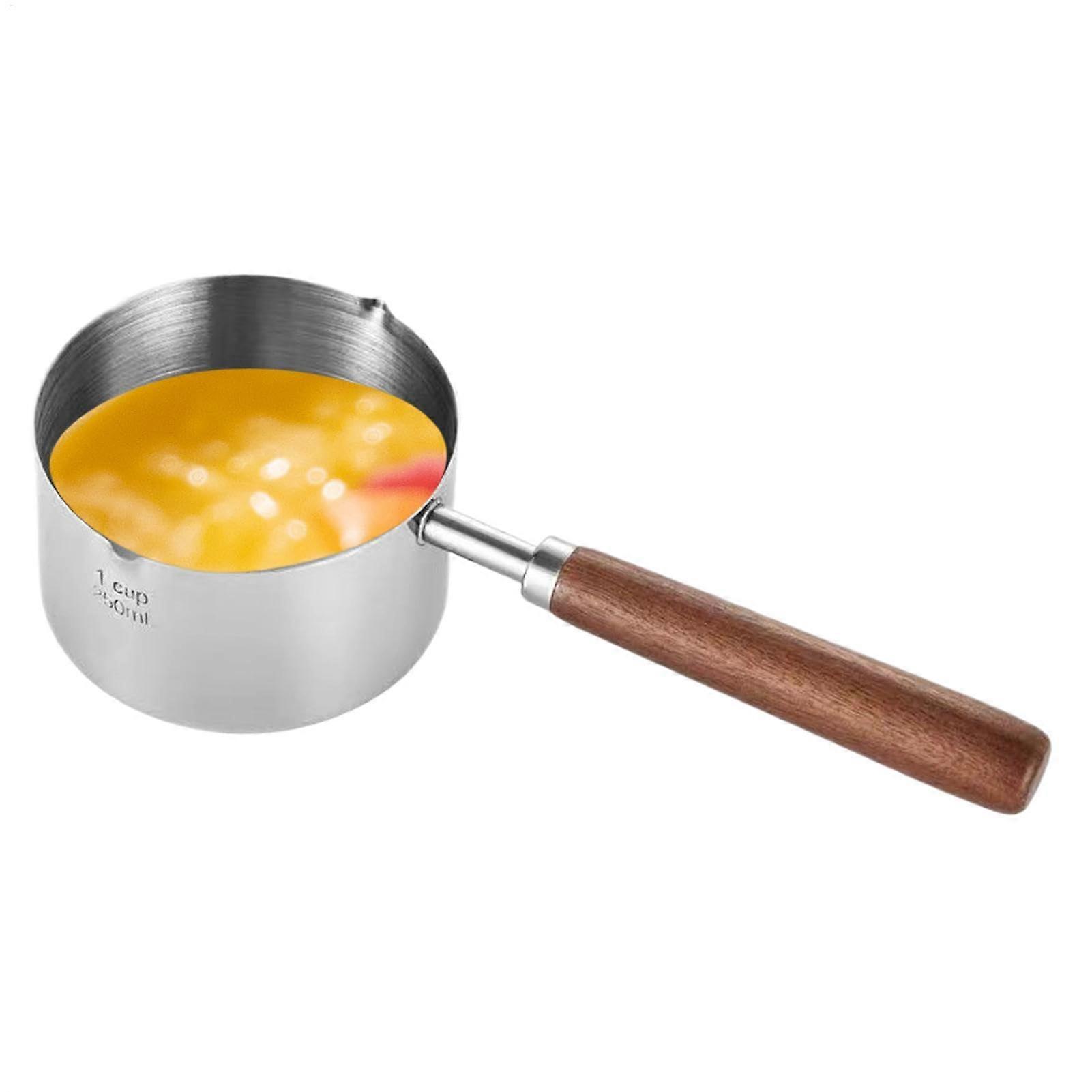 Stainless Steel Pot 304, Induction Compatible, Flat Bottom, Milk Pot, Instant Ramen Pot, Non-Stick, Single Handle, Large