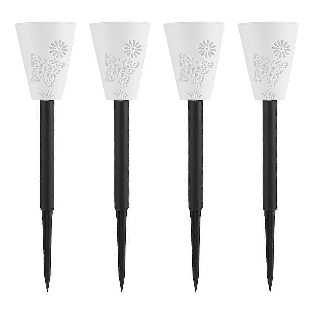 4PCS Plastic Solar Powered 7 Color Changing LED Garden Light Lamp