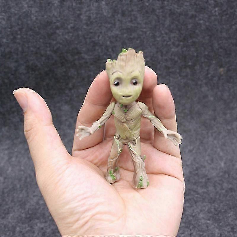 Groot Tiny Cute Baby Tree Man Stand Ver Action Figure Toys 10cm - Action Figures