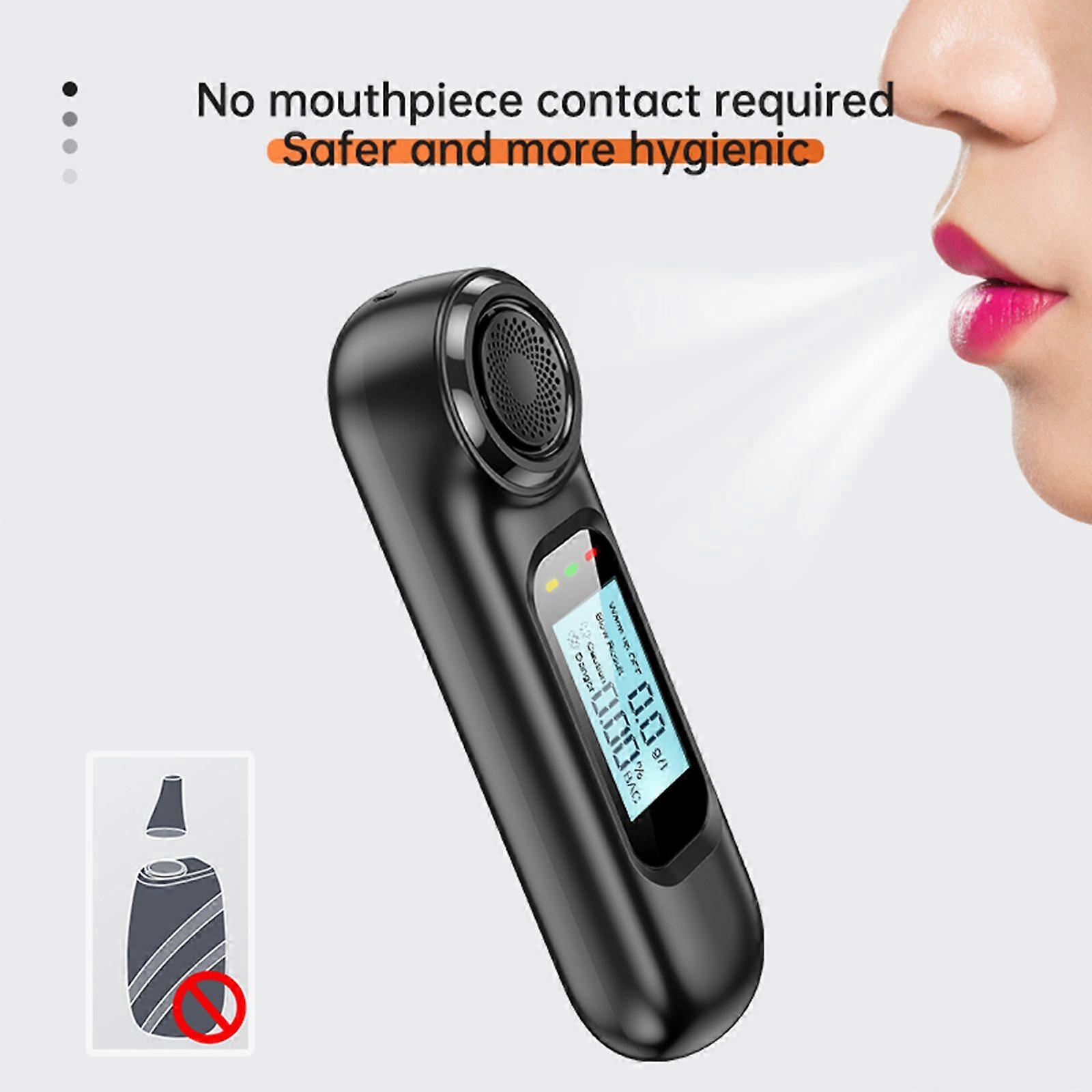 AM01 Automatic Alcohol Tester Breathalyzer Professional Non-Contact Breath Tester LCD Display Portable USB Rechargeable Breathalyzer Alcohol Test Tool
