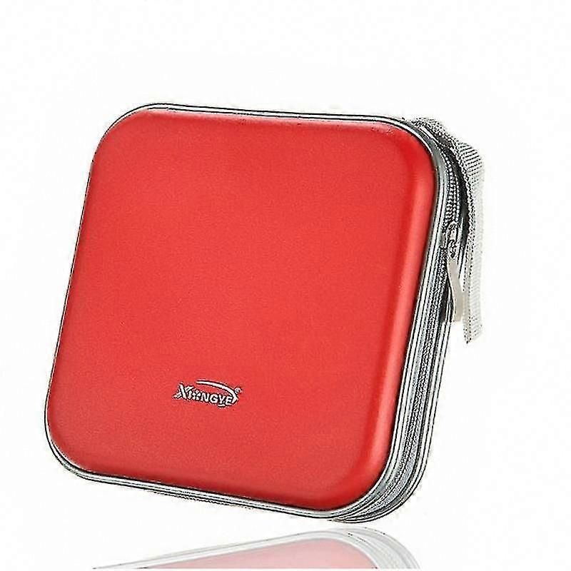 Plastic Red CD DVD Storage Bag Case for Discs Media Organization