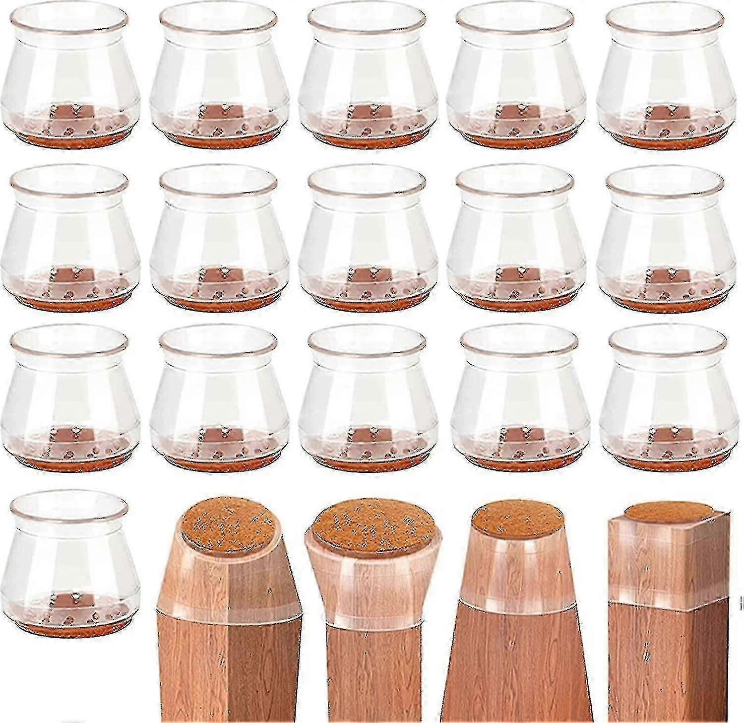 16pcs Chair Leg Protectors Silicone Pads