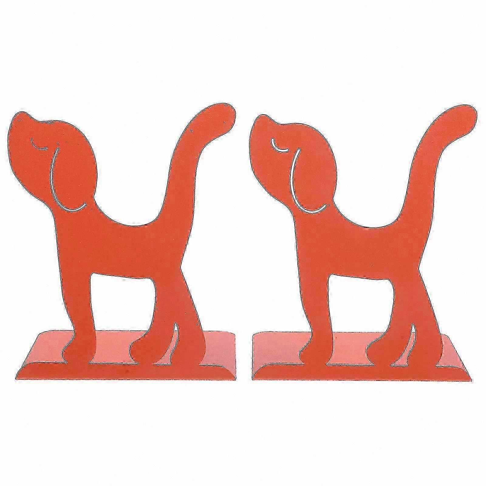 Set of 2 Metal Bookends with Animal Design Non-Slip Tabletop Book Stoppers Decorative and Functional Bookends SZRH A-DS