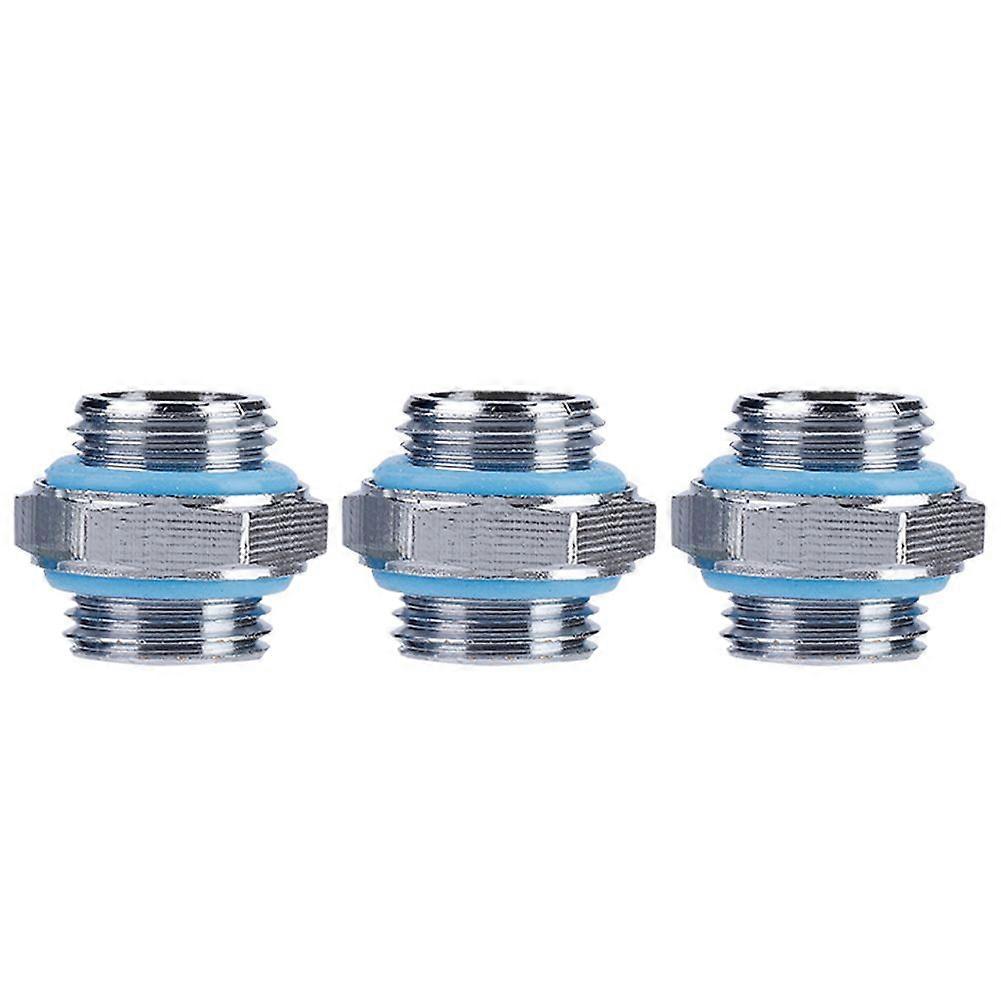 3PCS External Hexagonal G1/4 Thread Tube Connector Fitting for PC Water Cooling System