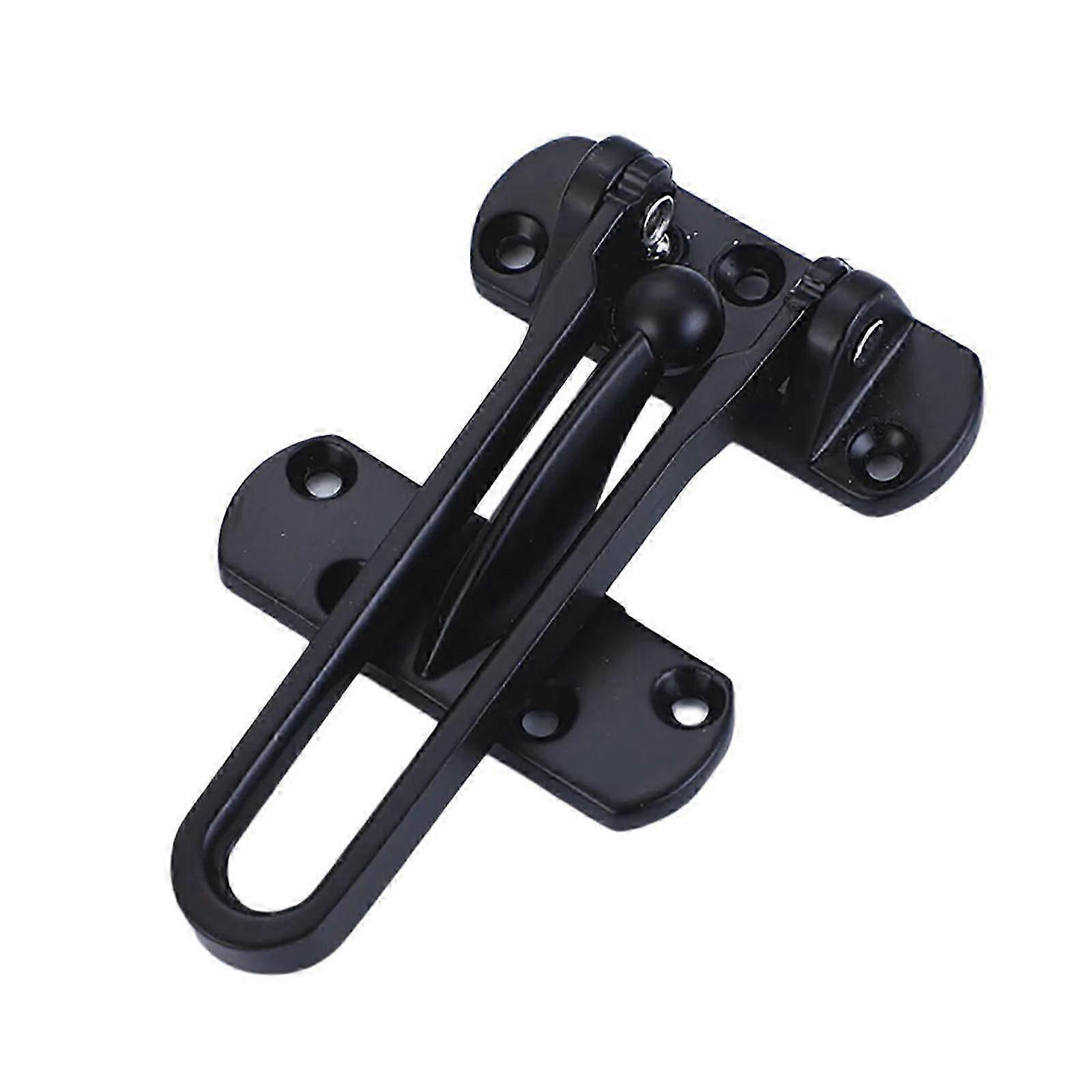 Security Door Lock Swing Bar Latches Door Reinforcement Childproof Safety Feature for Protections on Front & Interior Door Red bronze