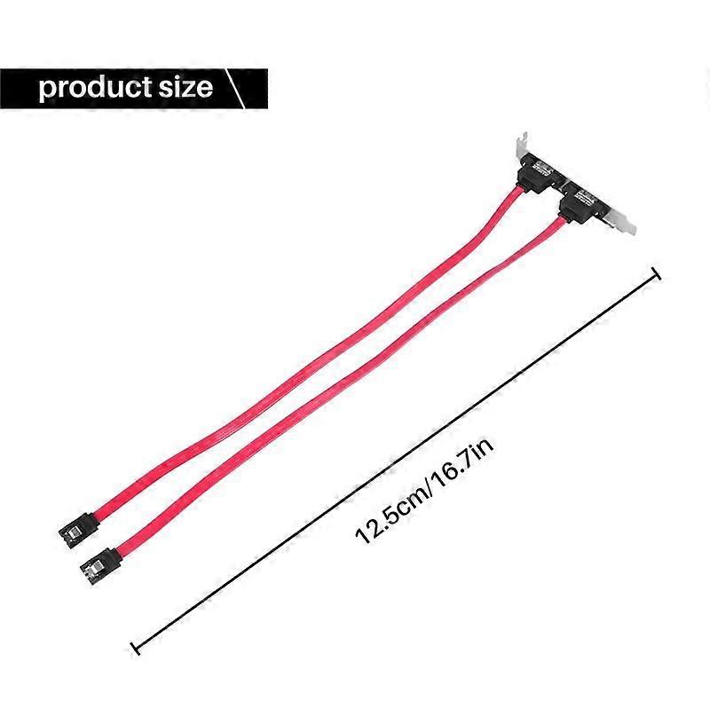 Dual Port SATA Serial Cable to ESATA Bracket Adapter Cable