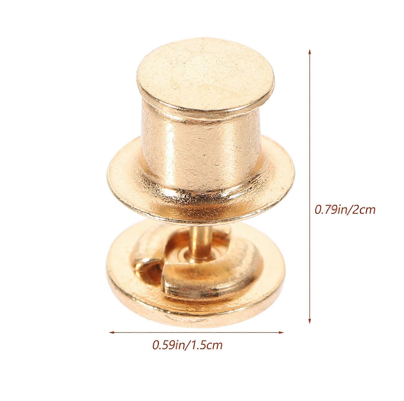 Golden Alloy Adjustable Waist Buttons for Trouser Use 4 Sets Easy to Install and Reusable