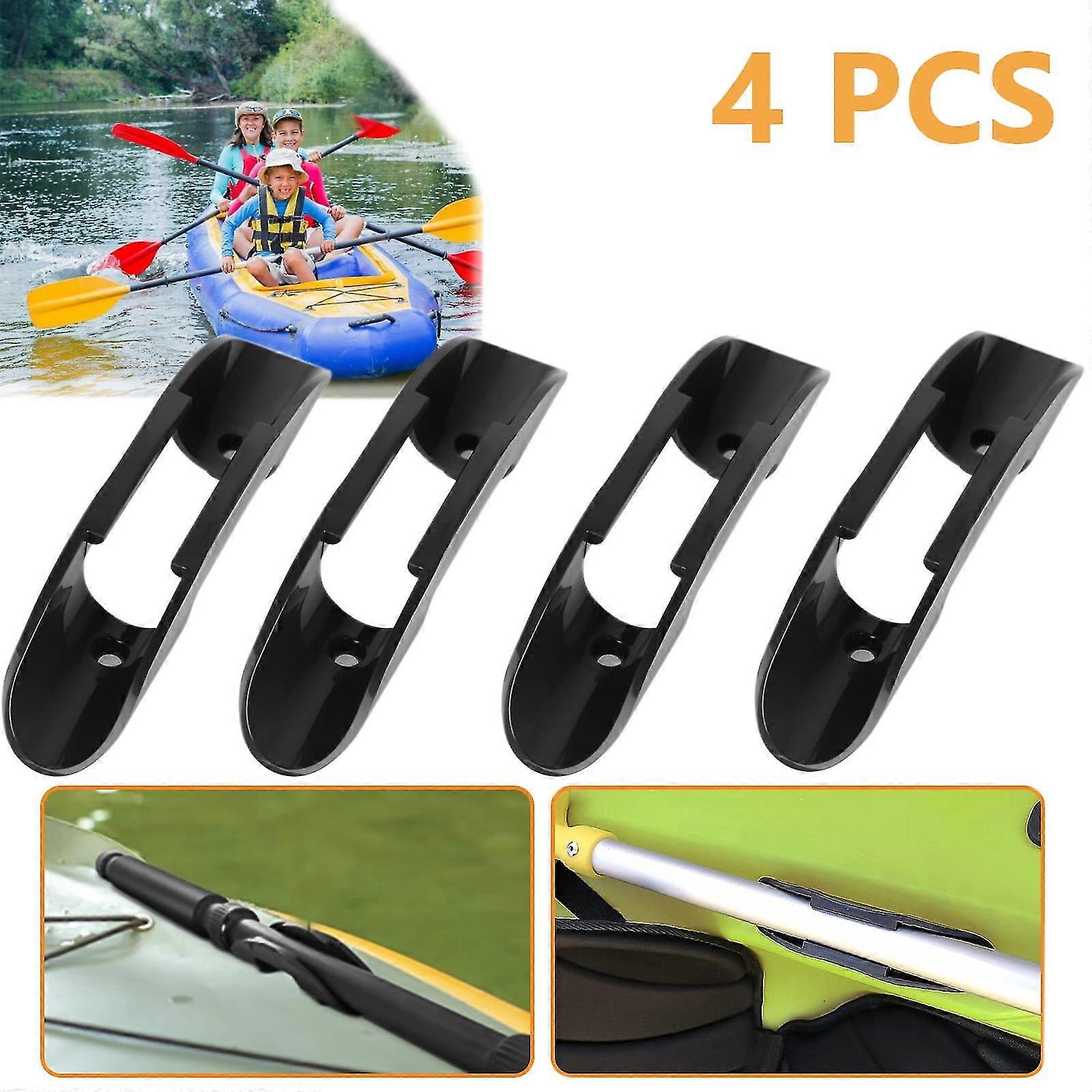 2025 4pcs Kayak Paddle Holder Clips; Universal Plastic Fishing Net Clip; Hardware Universal Kayaks Accessories; Not Including Screws; Black