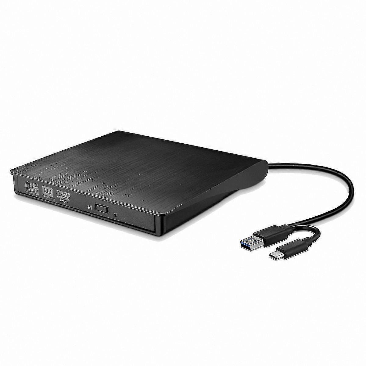 External USB 3.0 DVD Rewriter Slim CD ROM Drive for Desktop and Laptop Computers