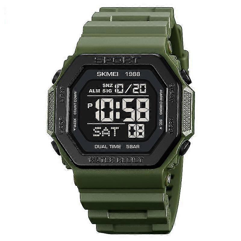 2025 Unleash Your Style With Our Sleek Round Design Men's Watch - Dual Time, Night Light, Waterproof, Multi-functional, And Countdown Timer