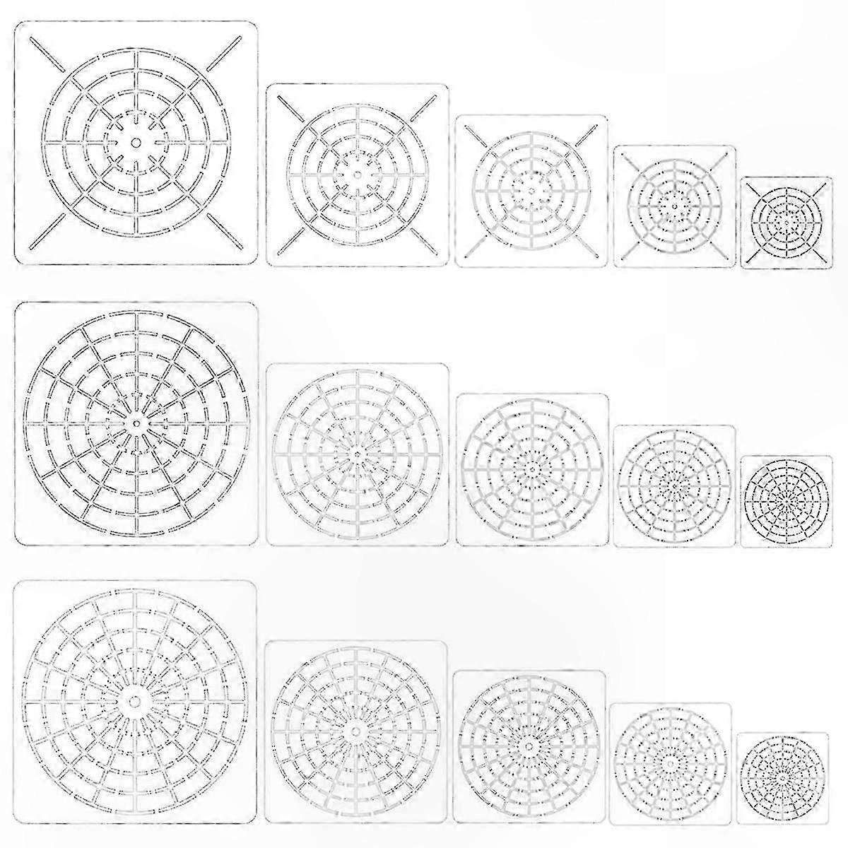 Mandala Dot Art Stencil Kit - 15 Reusable Templates for Rock, Wood Crafting Projects