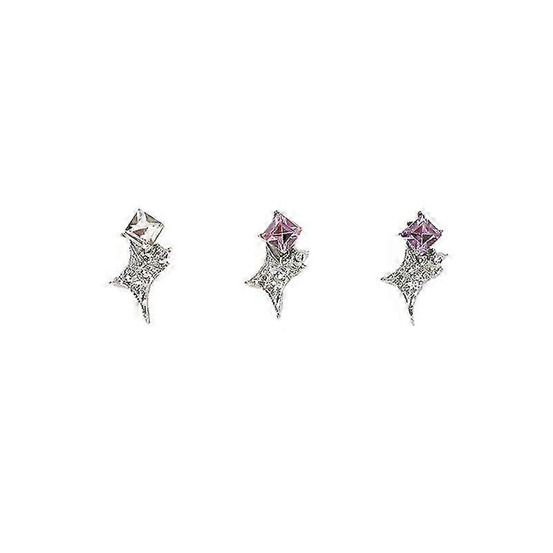 5pcs 3D Alloy Asterism Nail Charms Decorations Star Accessories Glitter Rhinestone Nail Parts Nail Art Materials Supplies