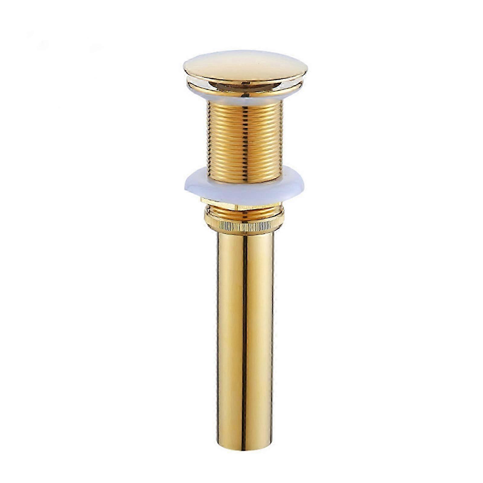 2023 New Un-slotted Pop Up Basin Waste Bathroom Sink Click Clack Waste Plug Drain Stopper Without Overflow Finished