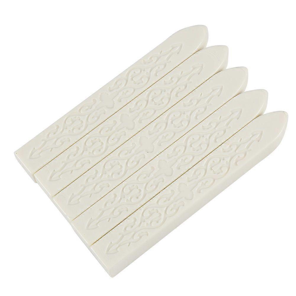 5 Pieces set Sealing Wax Stick Melting Sticks for DIY Manuscript Craft Envelope Letterwhite