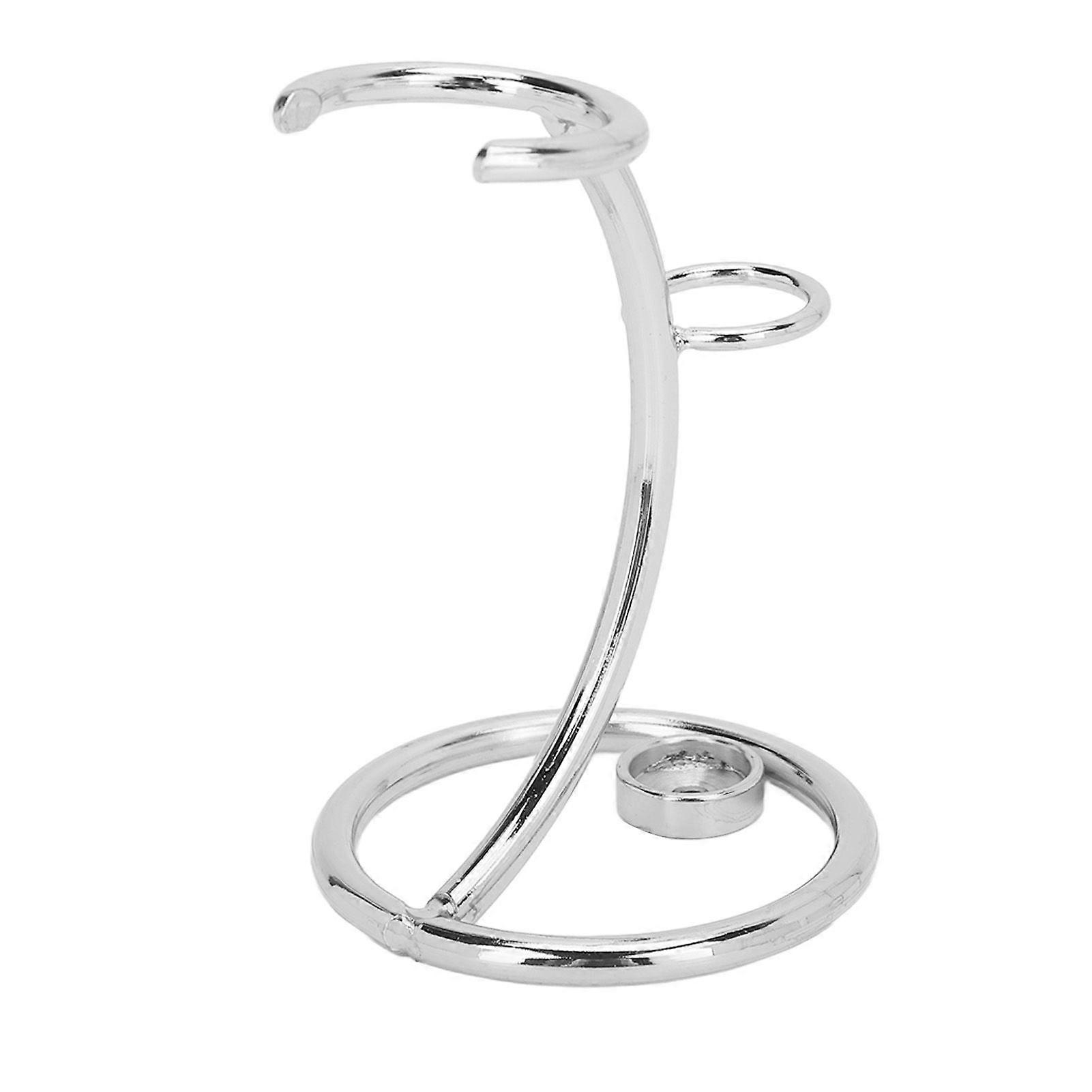 Stainless Steel Safety Razor Stand Modern Fast Drying Hygienic Rustproof Mens' Shaving Holder Base for Shavers Silver