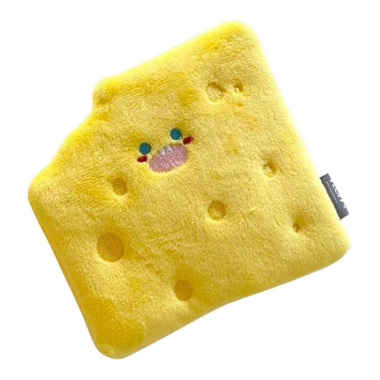 Dog Toys Plush Cheese Snuffle Pad Foraging Mat BiteResistant Sniffing Cushion Cheddar Color Available In Multiple Sizes