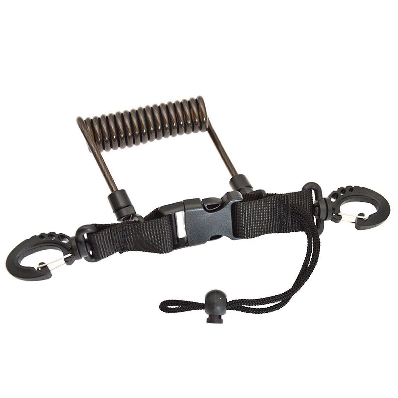 Spiral Coil Cable Anti-lost Camera Flashlights Safety Leash for Diving Snorkelling Surfing Kayaking
