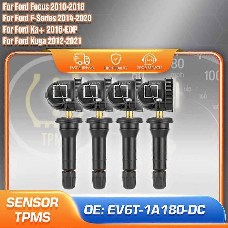 Applicable 1/4PCS For Ford Focus Ford Kuga Ford F-Series Ford Ka+ TPMS Sensor Tire Pressure Monitor Sensor EV6T-1A180-DC 433 MHz Parts