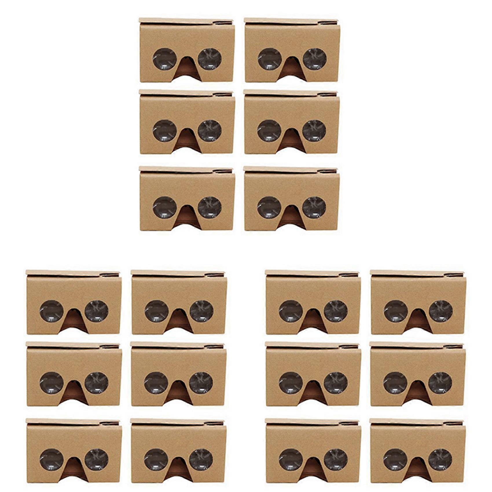 18PCS 3D Glasses for Cardboard V2 VR 4.5- 6Inch Smartphone+Headband