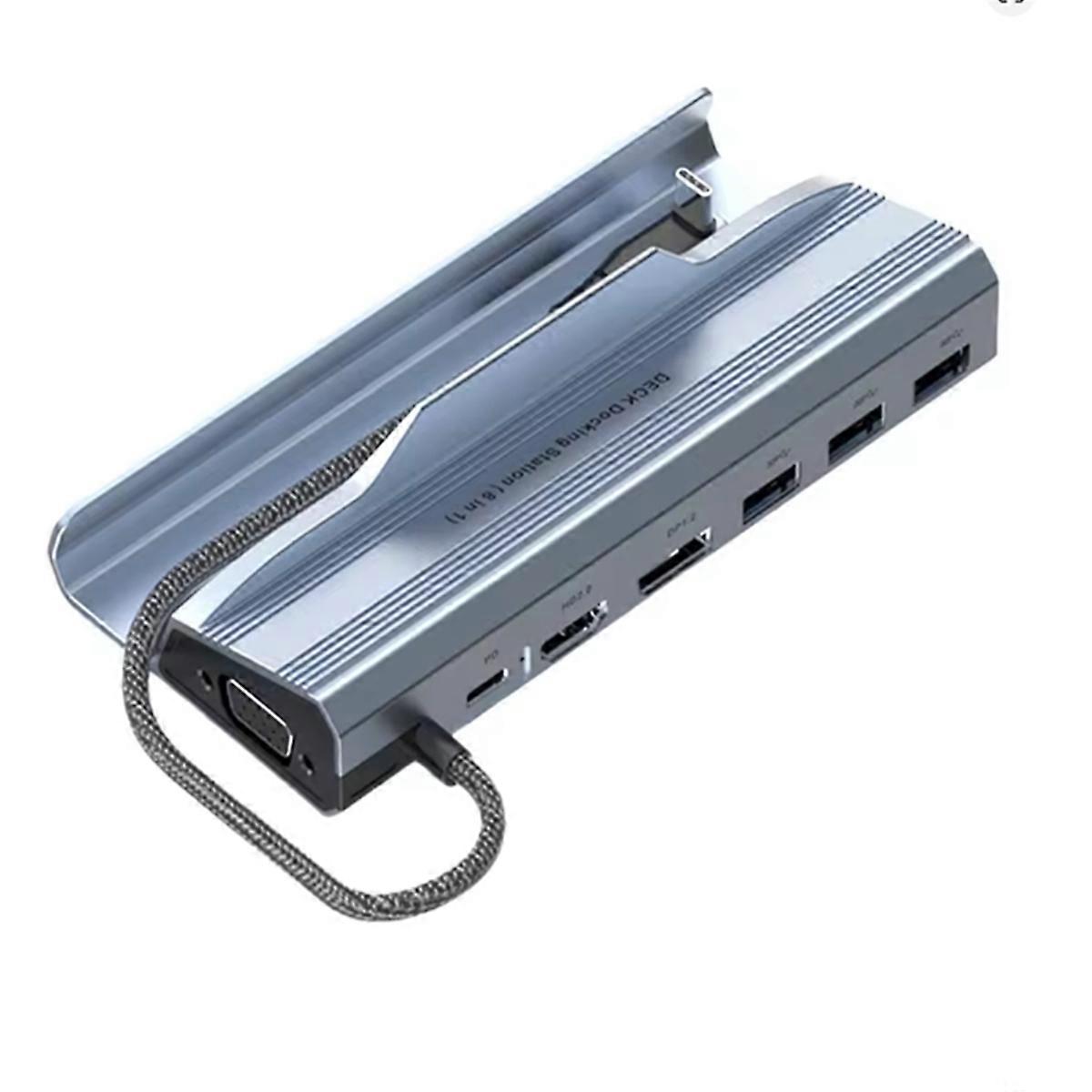 Shunt HUB Extension Type C USB3.0 Docking Station -Compatible USB Game Holder Base for Game Console