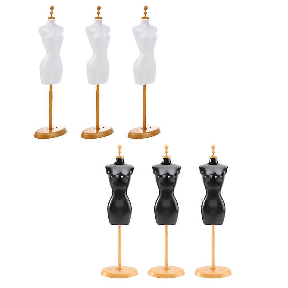Doll Dress Clothes Display Rack Plastic Accessory for Displaying 6Pcs