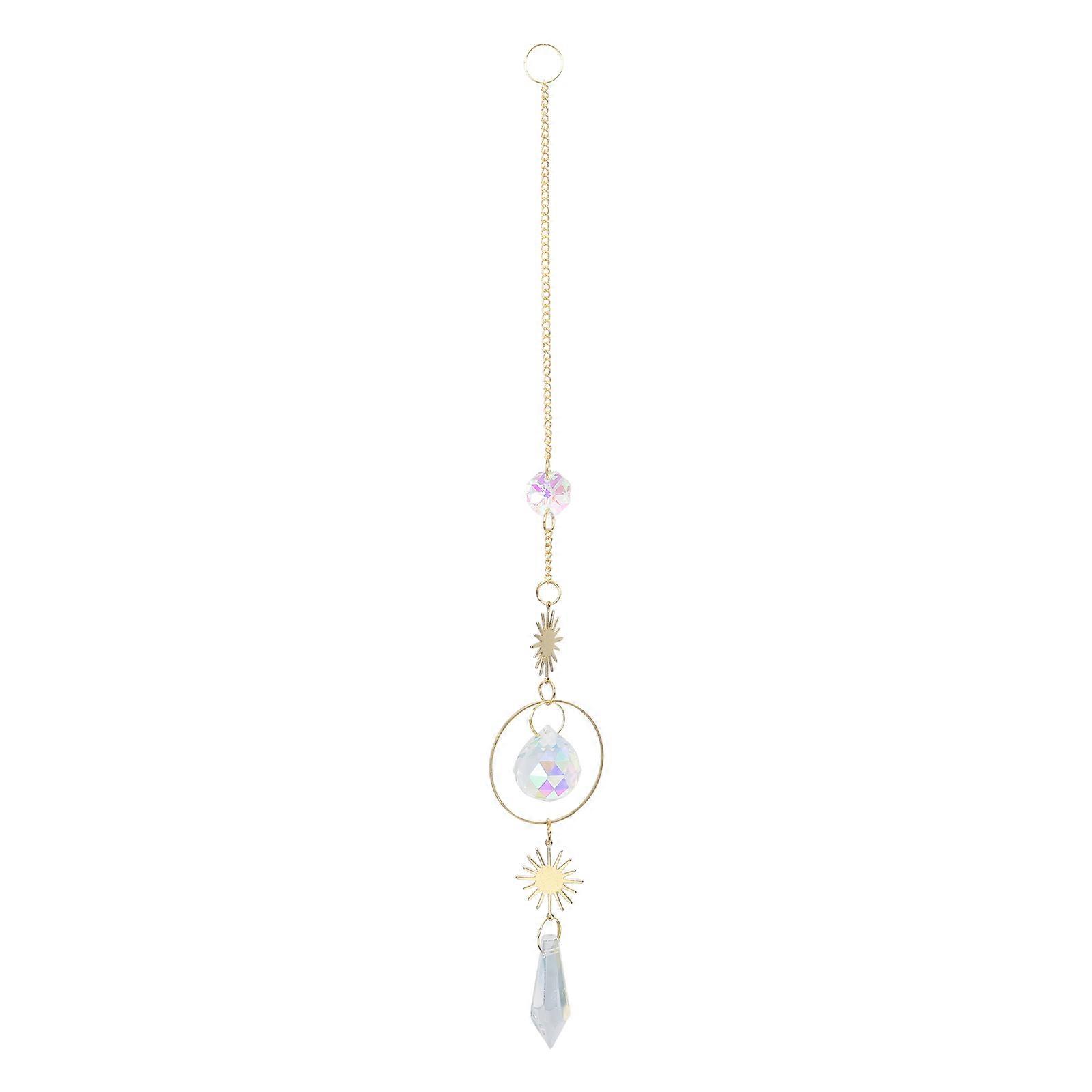 Crystal Ceiling Light Decor for Indoor Use with 1Pcs Golden Crystal Pendant