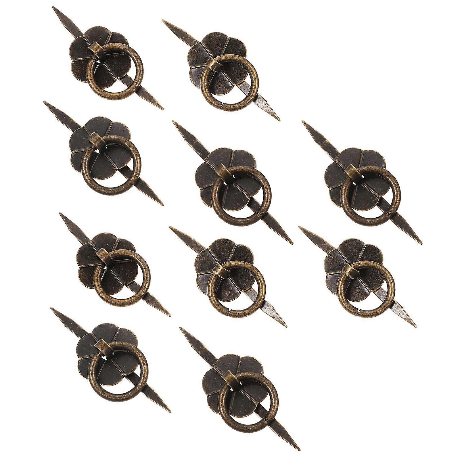 Dark Brown Wardrobe Knobs Iron Pull Handle for Drawer Pulls 20Pcs