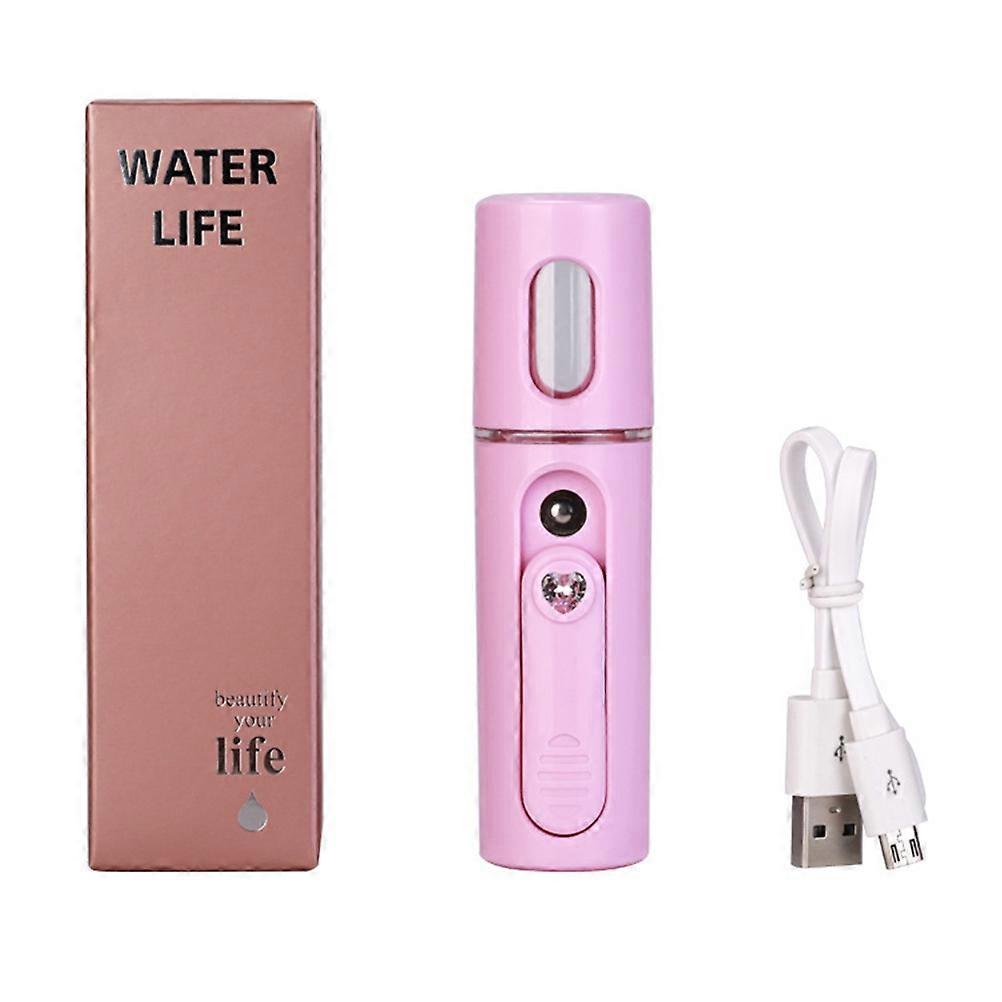 Portable Mister Water Meter Atomizing Beauty Instrument Personal Purple Cylindrical Deep Penetration 1Pack