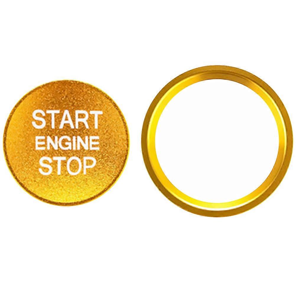 Engine Start Stop Button Ring Ignition Push Button Cover for Car 2Pcs