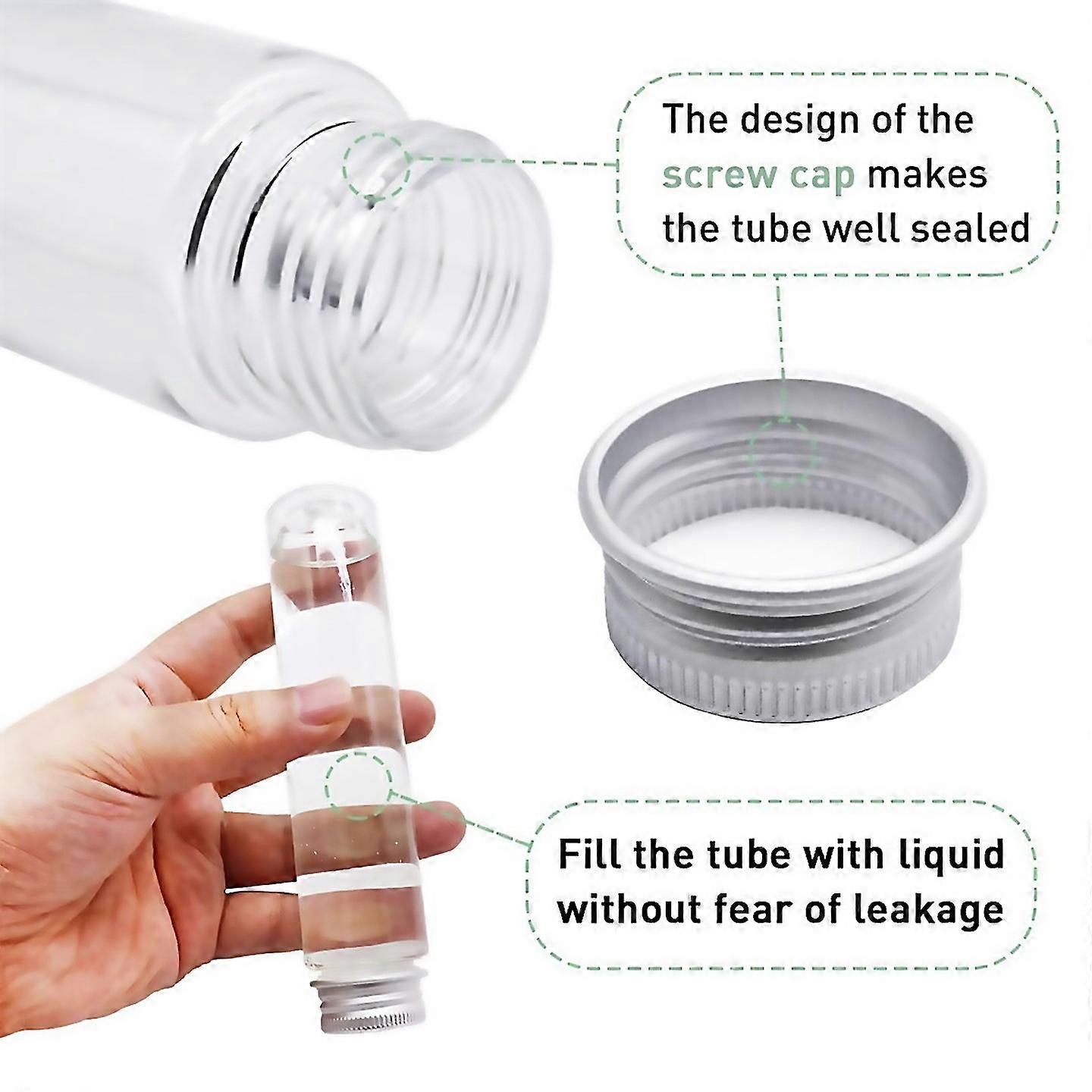 For 24 Pcs 110ml Test Tubesclear Plastic Test Tubes