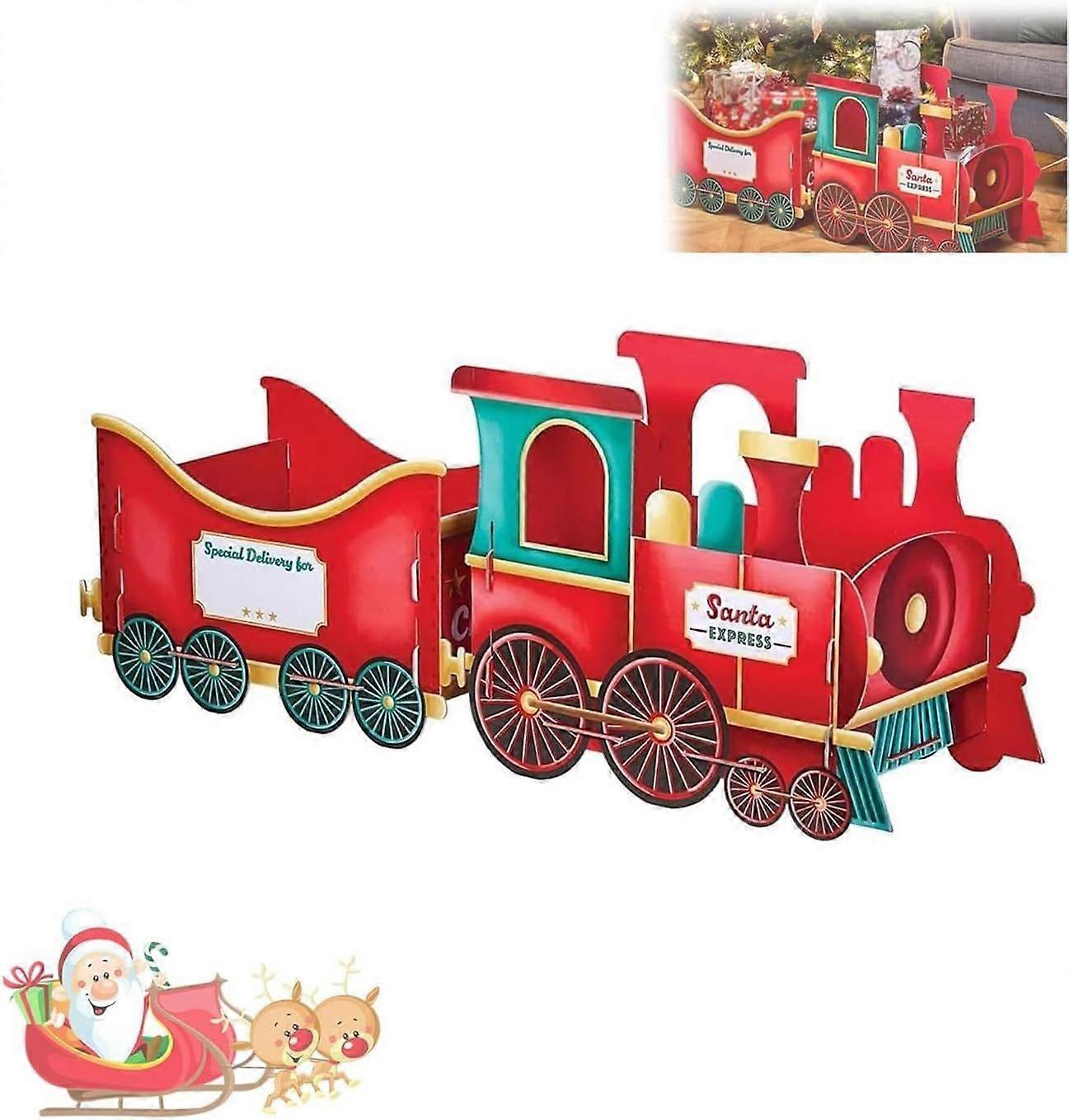 Julenissegavetog, juletoggave, lunefull pepperkake-stil julepapptog, juledekorasjonsgaveoppbevaring for godteristrømpe st