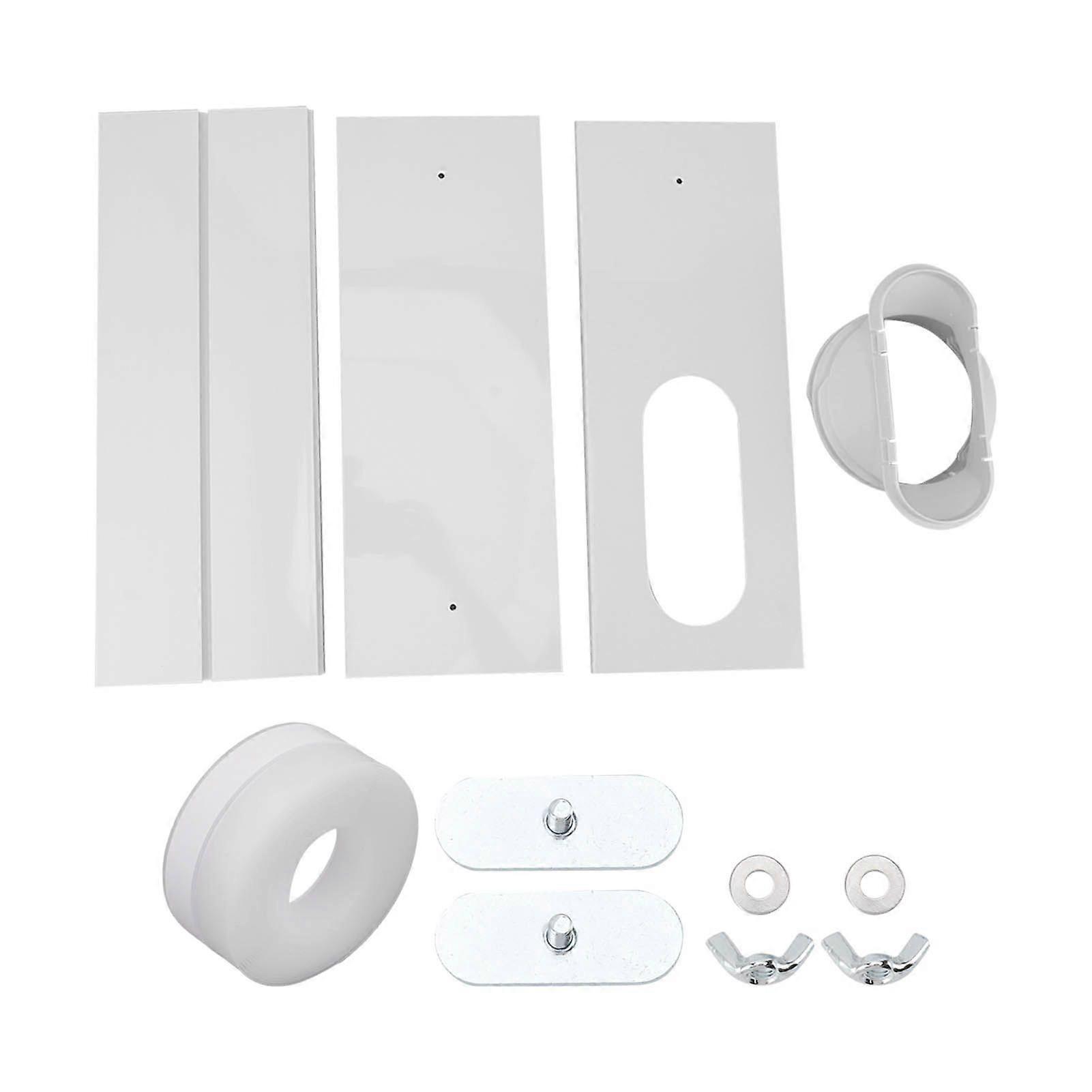Air Conditioner Window Vent Kit PVC Easy Installation Seamless Universal Adjustable Air Conditioner Window Accessory 3 Plates for 110cm Window