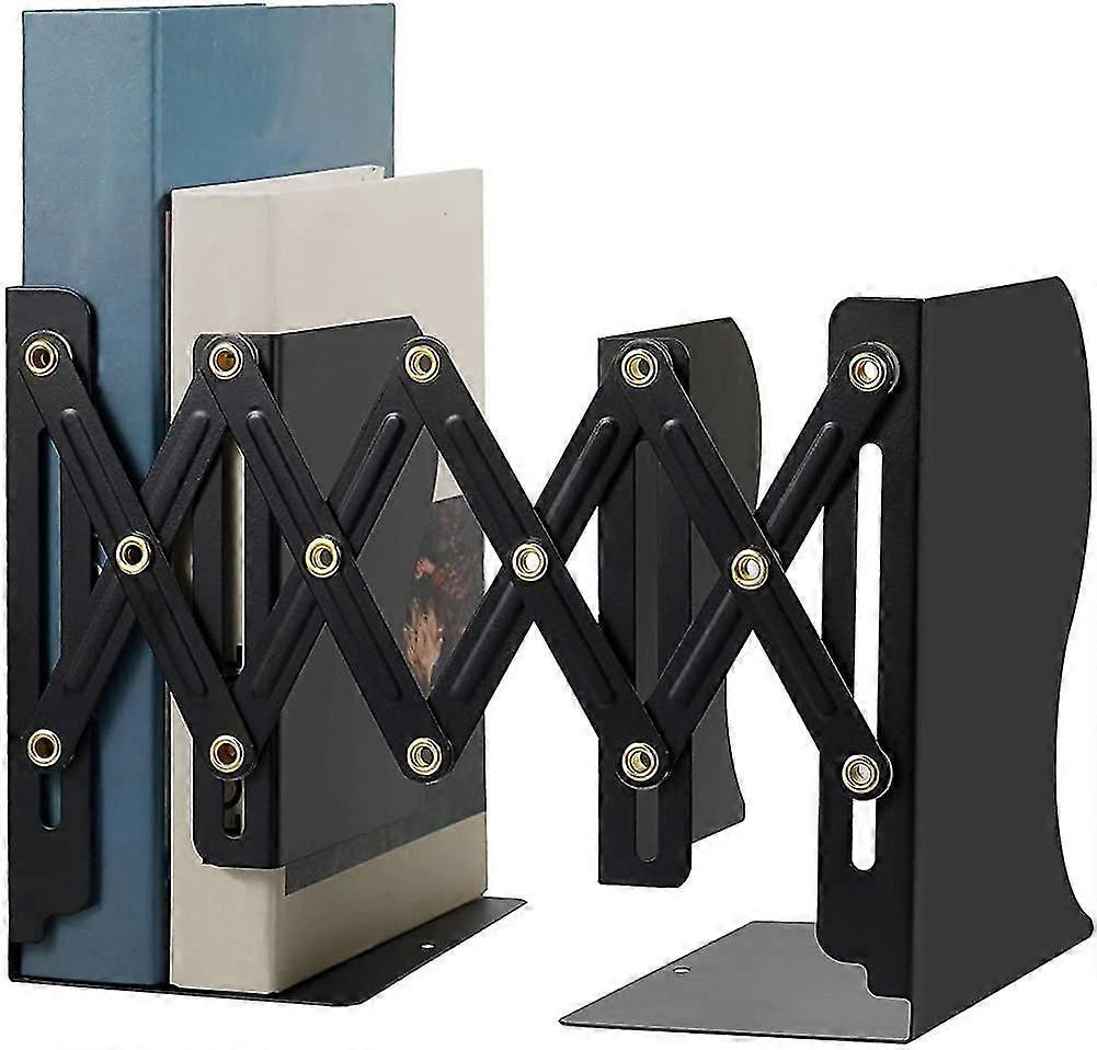 Adjustable Bookends, Metal Iron Bookends, Expandable Bookcase Bookend Stand