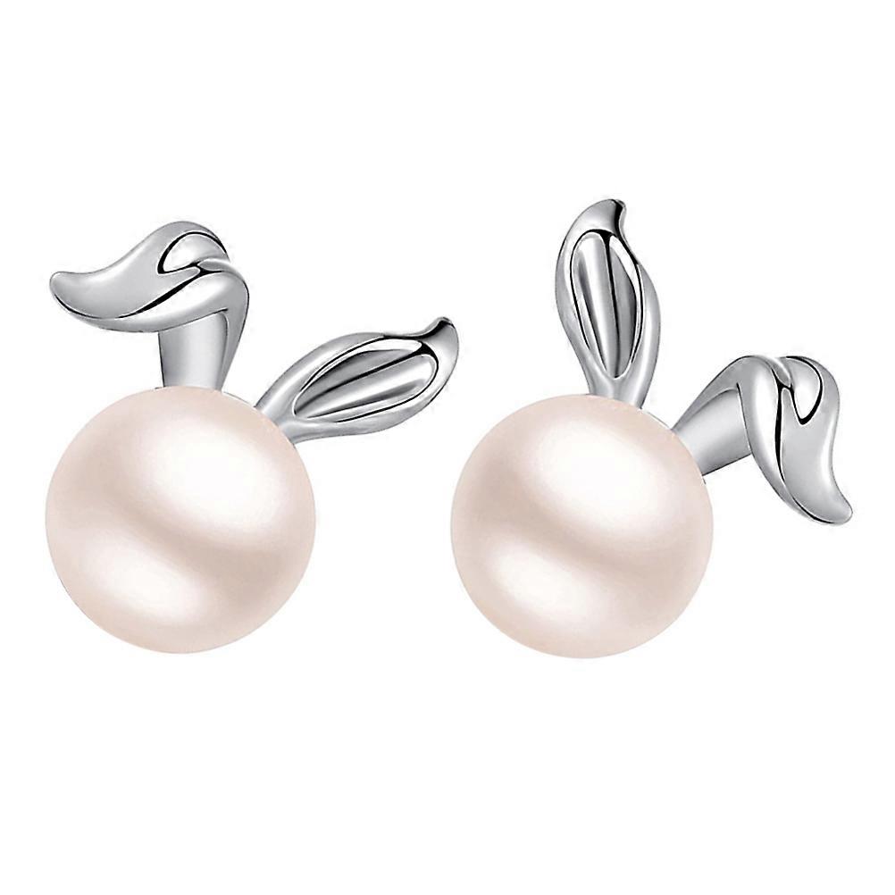 Assorted Color Pearl Earrings Rabbit Ear Studs for Decor 2Pairs
