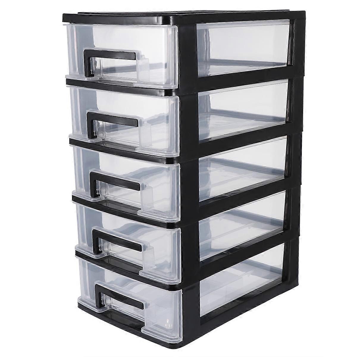 TOYMYTOY Multifunctional Five-layer Storage Cabinet Plastic Drawer Type Closet Portable Dustproof Case Organizer Sundries Holder