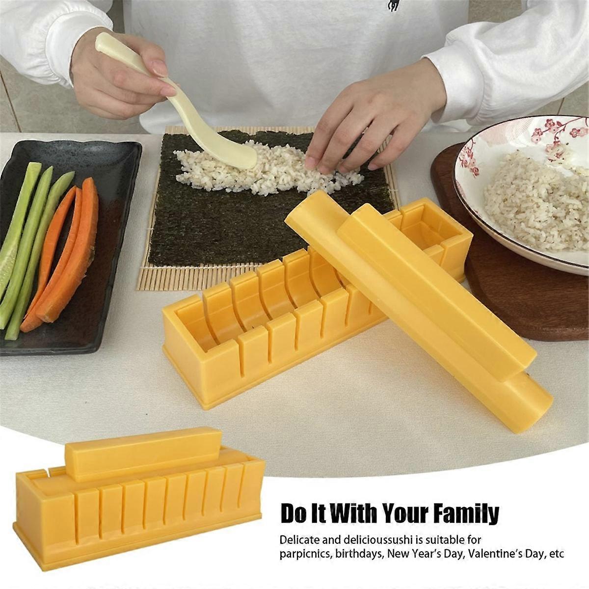 Sushi Maker, Sushi DIY Mold Set - Easy Sushi Making Kit, Help to Make Round Shaped Sushi