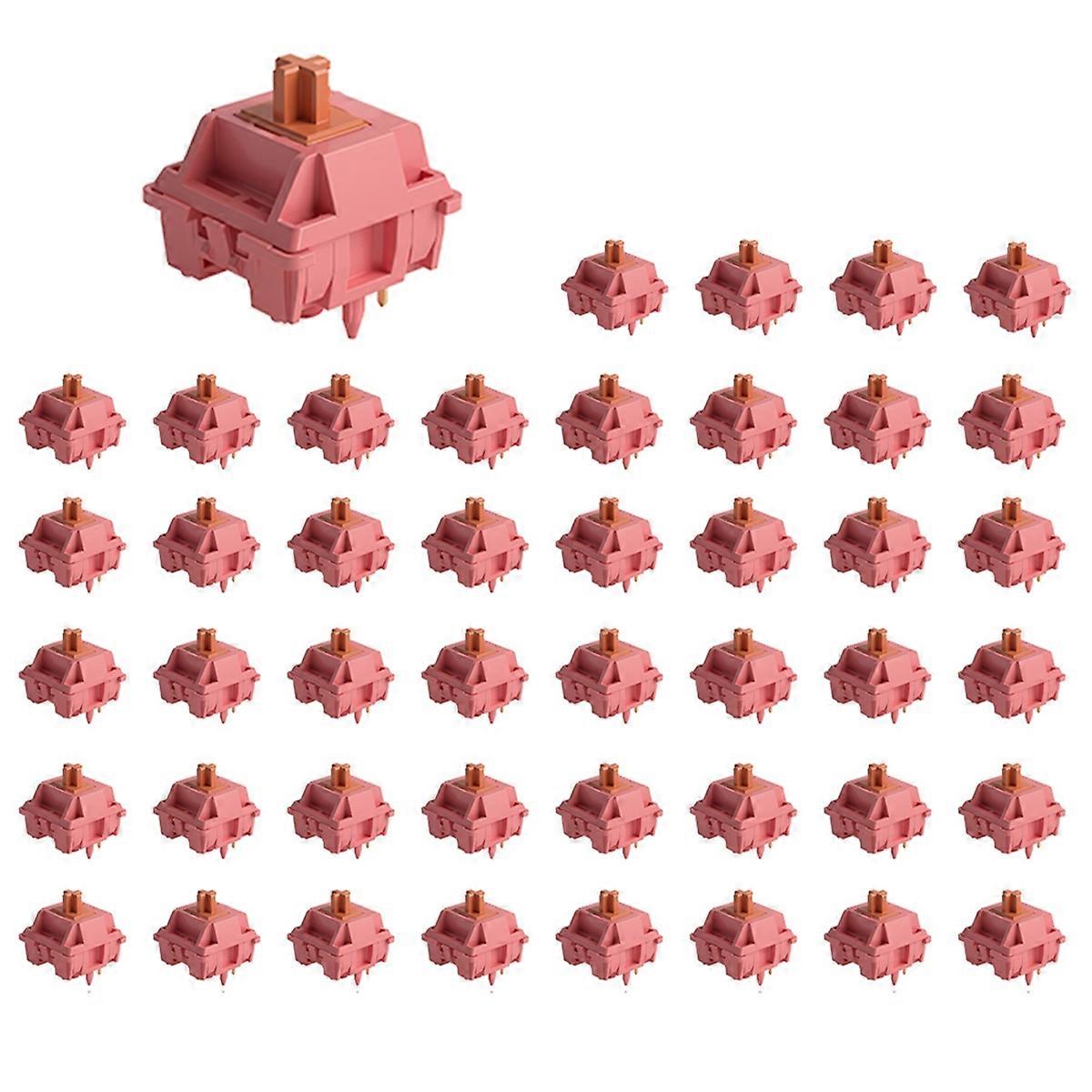 45Pcs Switch 5 Pins 40gf Linear Switch Lubed Deep Low-Pitch Compatible with for MX Mechanical Keyboa