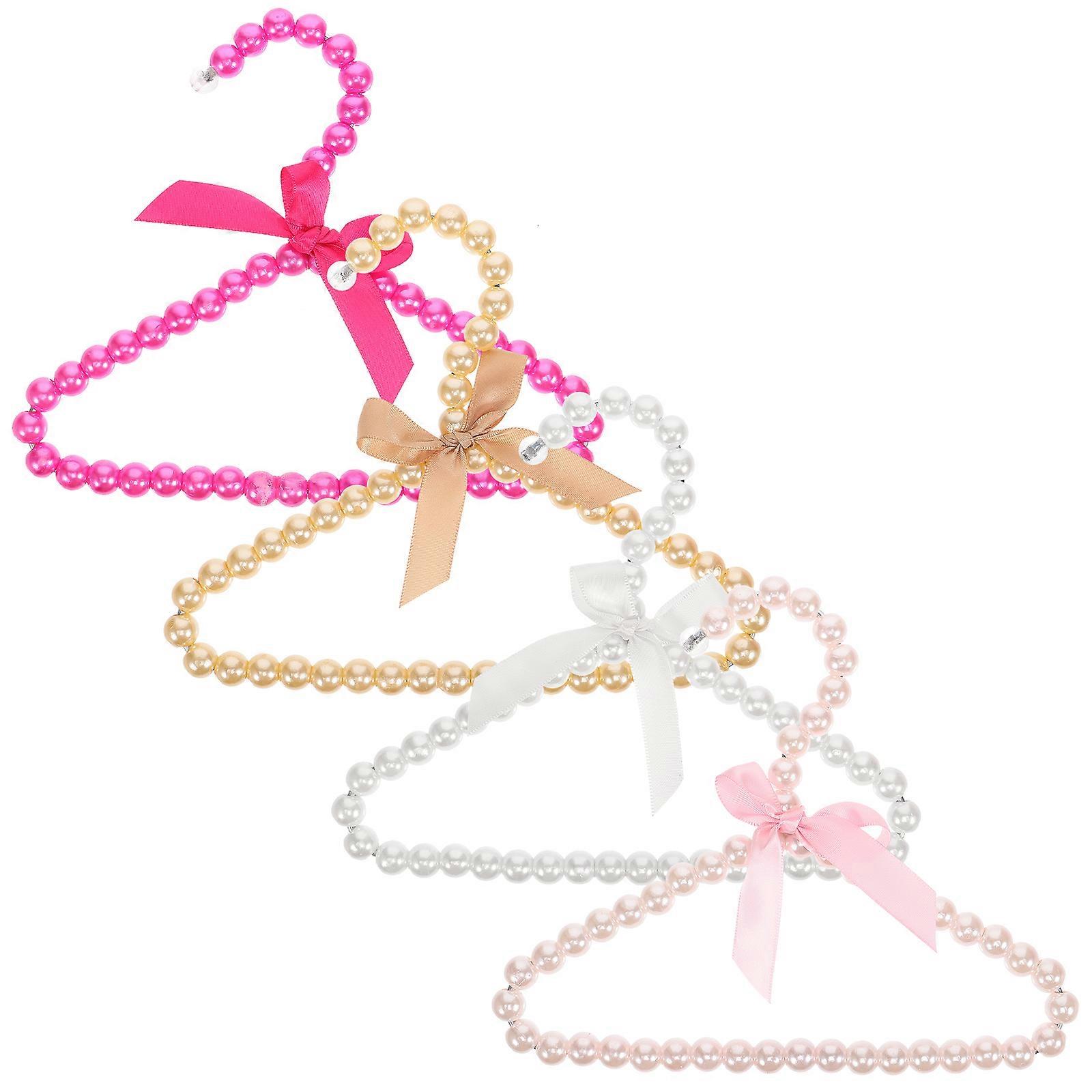 Multipurpose Use Pearl Hangers 12 Pcs Compact Design For Drying Pet Clothing Perfect For Gift Giving And Home Storage