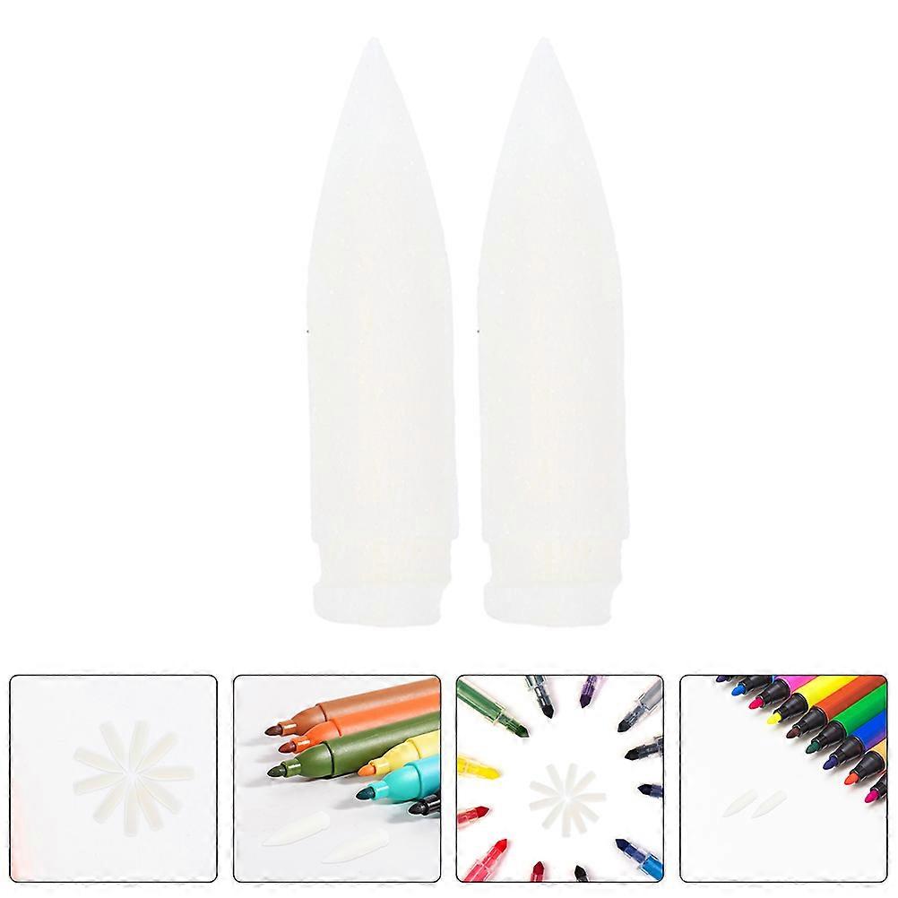 Markers Brush Tip Replacement Nylon Paint Marker Nibs 300Pcs White Pack