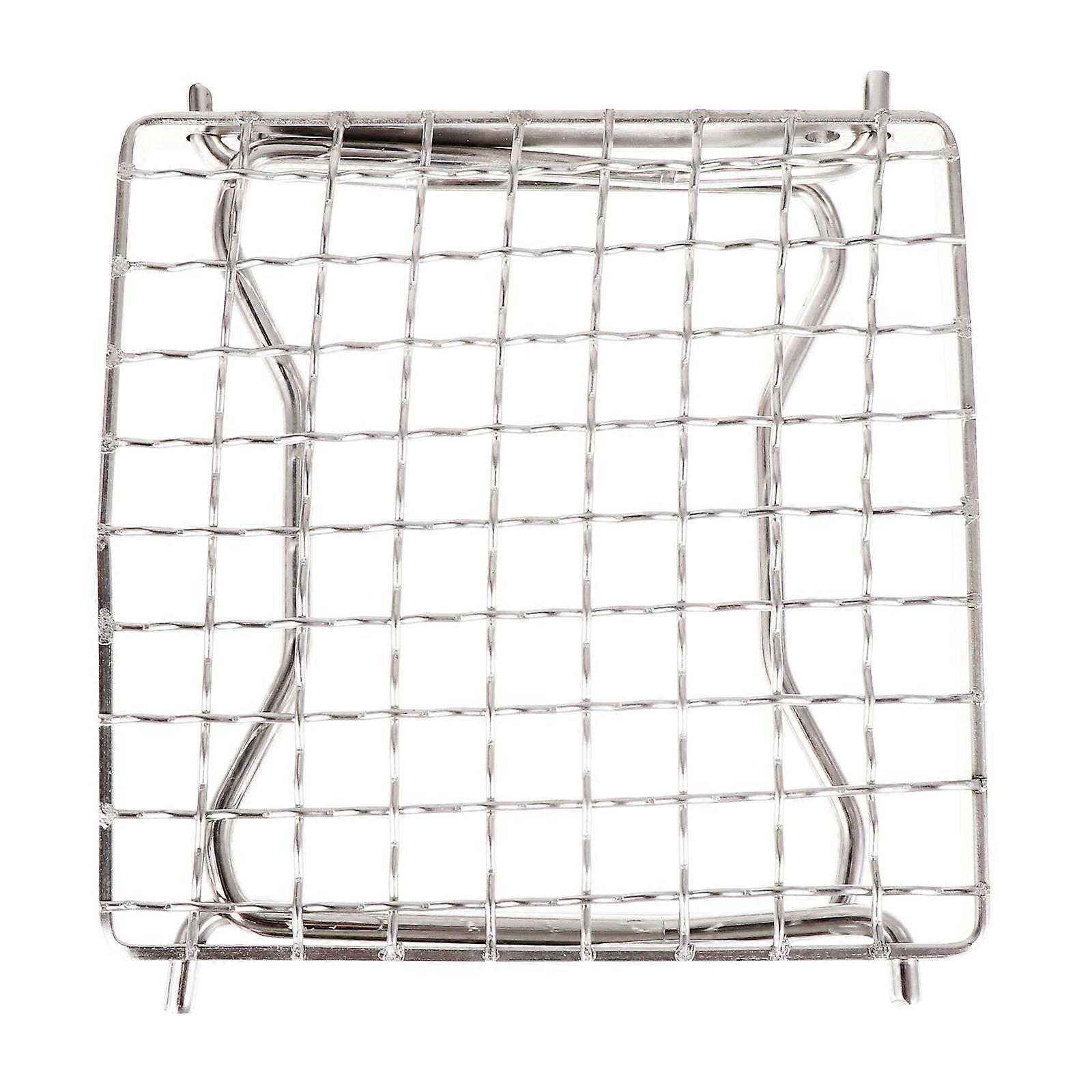 Portable BBQ Folding Rack 2 Pcs Barbecue Rack Suitable For Outdoor Activities With Rectangular Silver Design