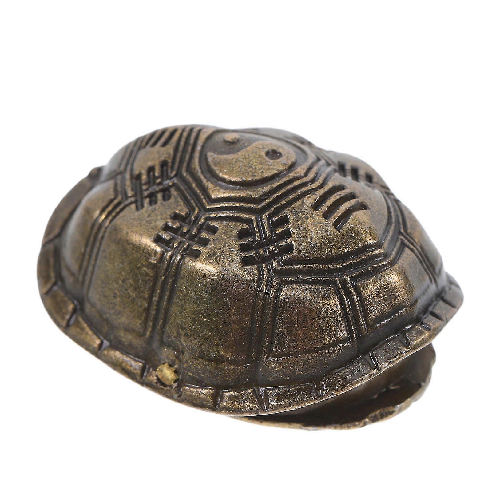 Feng Shui Turtle Shell Decor for Divination Prop 3Pcs Copper Figurines