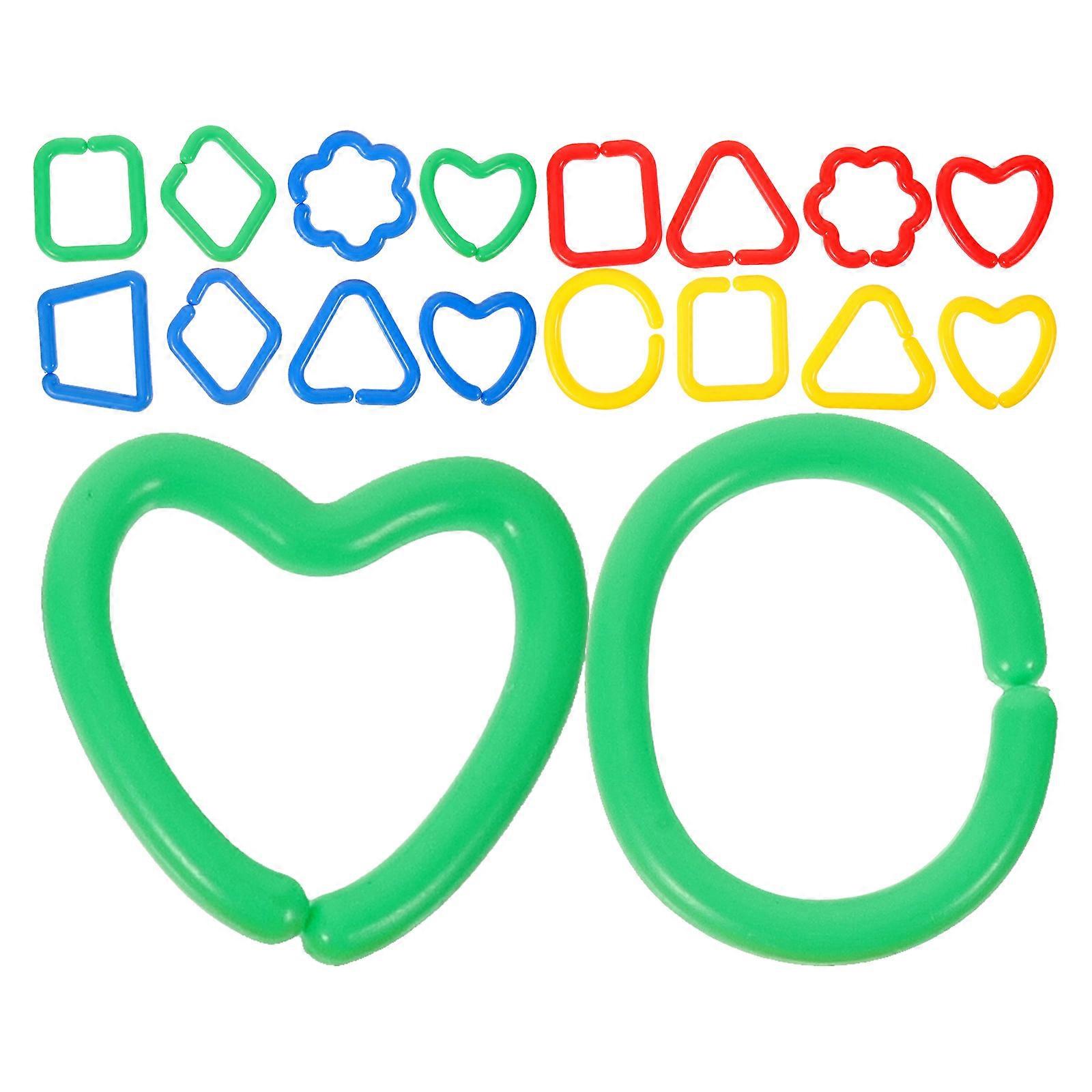Birds Toys Plastic Chain Links for Parrot Climbing Use 80Pcs Package