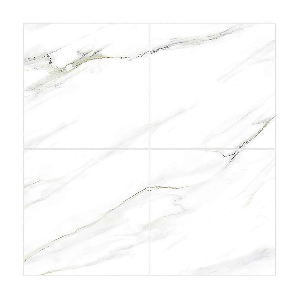 Waterproof Tile Sticker Marble Pattern for Decoration 8Pcs White Self-Adhesive