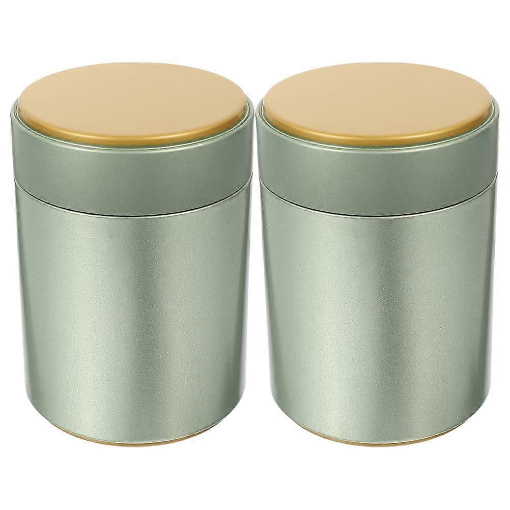 Tea Storage Canisters Made From Tinplate With Airtight Seal For Loose Tea 12.00X8.50X8.50CM 4 Pcs